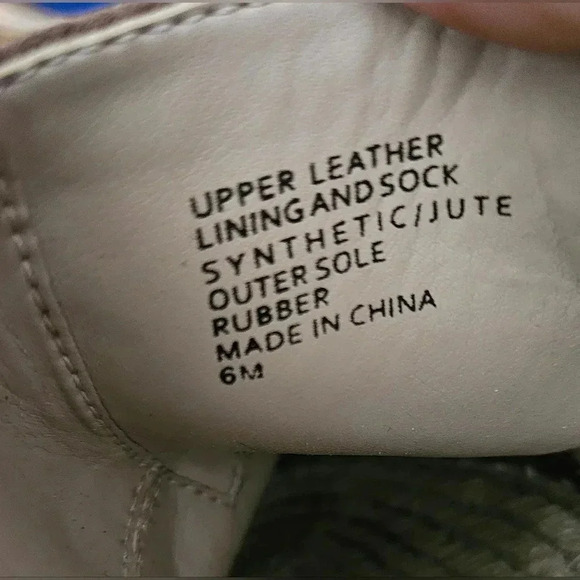 Banana Republic ESPADRILLE  WEDGE MULE Suede Brown Jute basket weave Sz 6.5 US - Picture 7 of 14